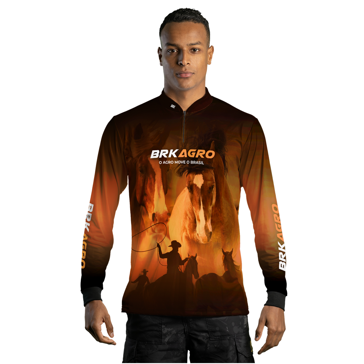 Camisa Agro Brk Cavalos com UV50+ - BRK AGRO