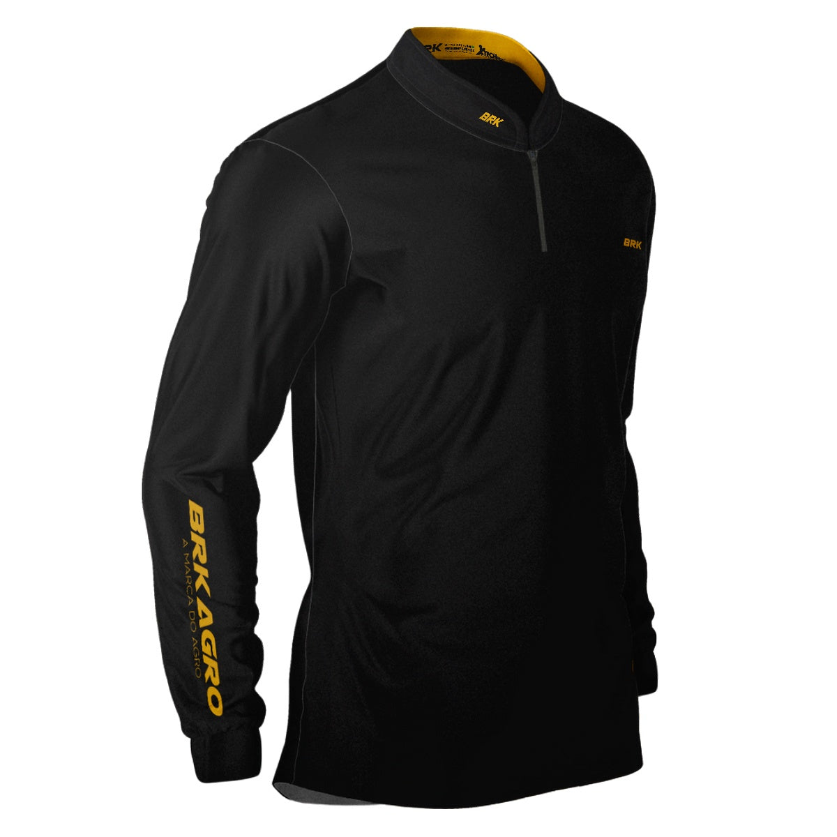 Camisa Agro Brk Clean Preta com Proteção Solar UV50+ - Brk Agro