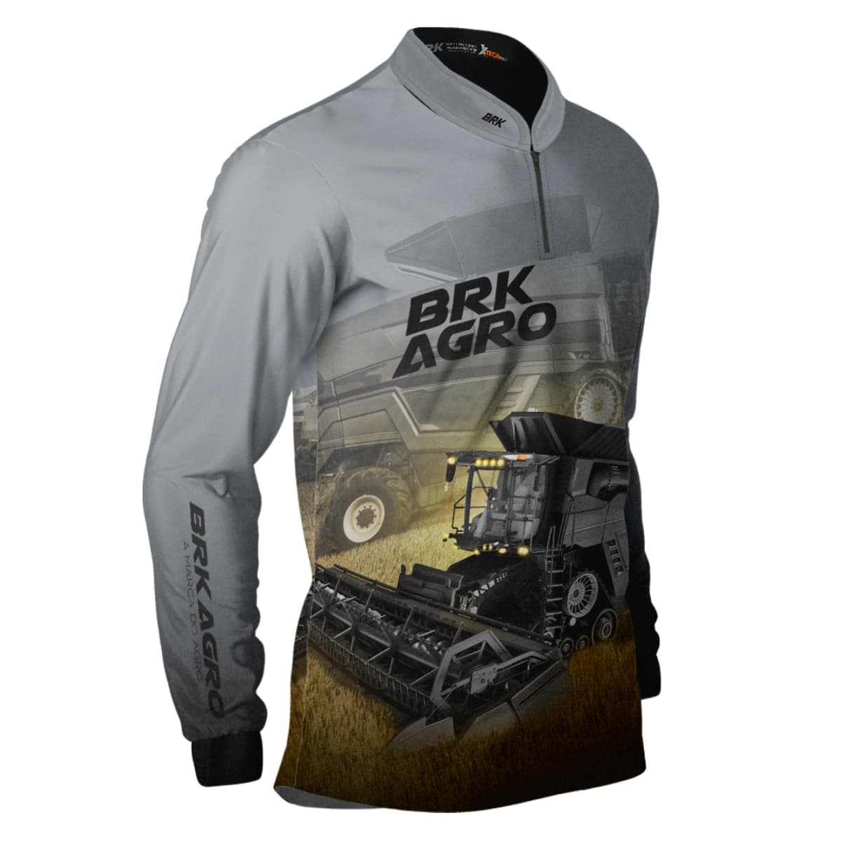 Camisa Agro Brk Colheitadeira Ideal Clara com Proteção Solar UV50+ - Brk Agro