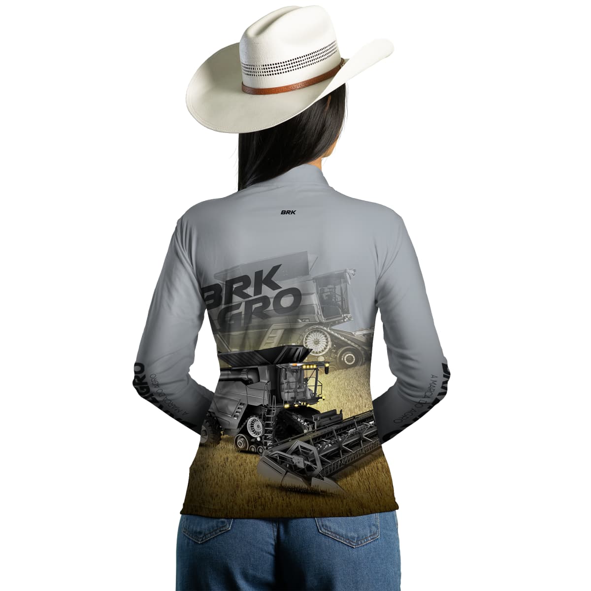 Camisa Agro Brk Colheitadeira Ideal Clara com Proteção Solar UV50+ - Brk Agro