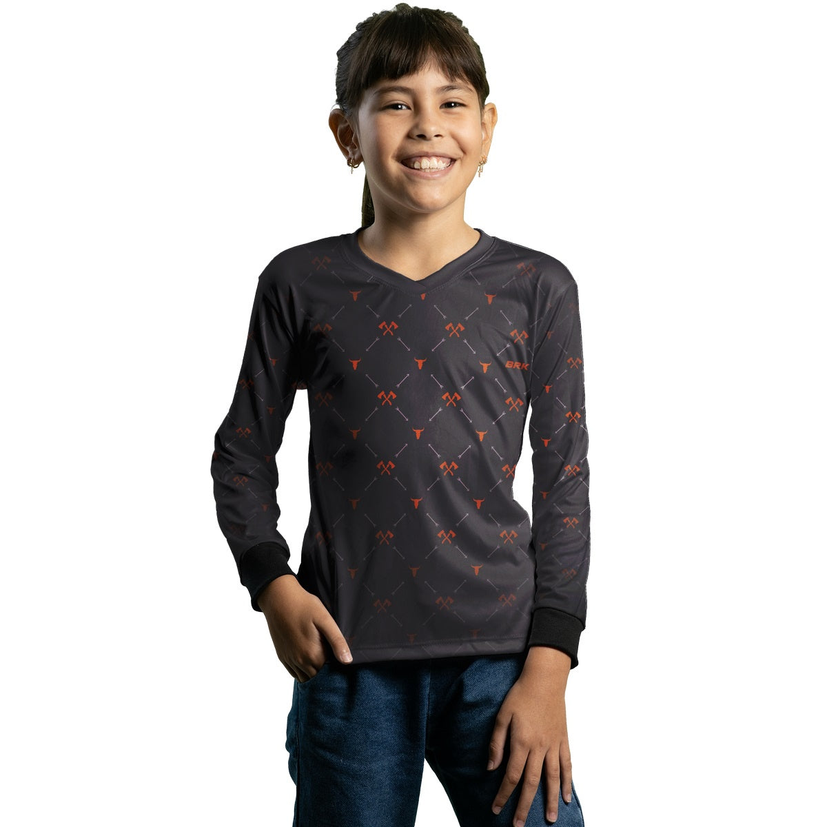 Camisa Agro Brk Country Xadrez Orange Horse com Proteção Solar UV50+ - BRK AGRO
