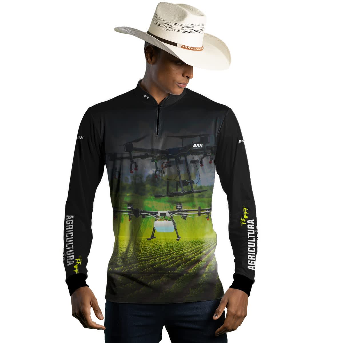 Camisa Agro Brk Drone é Agricultura de Precisão com Proteção Solar UV50+ - Brk Agro