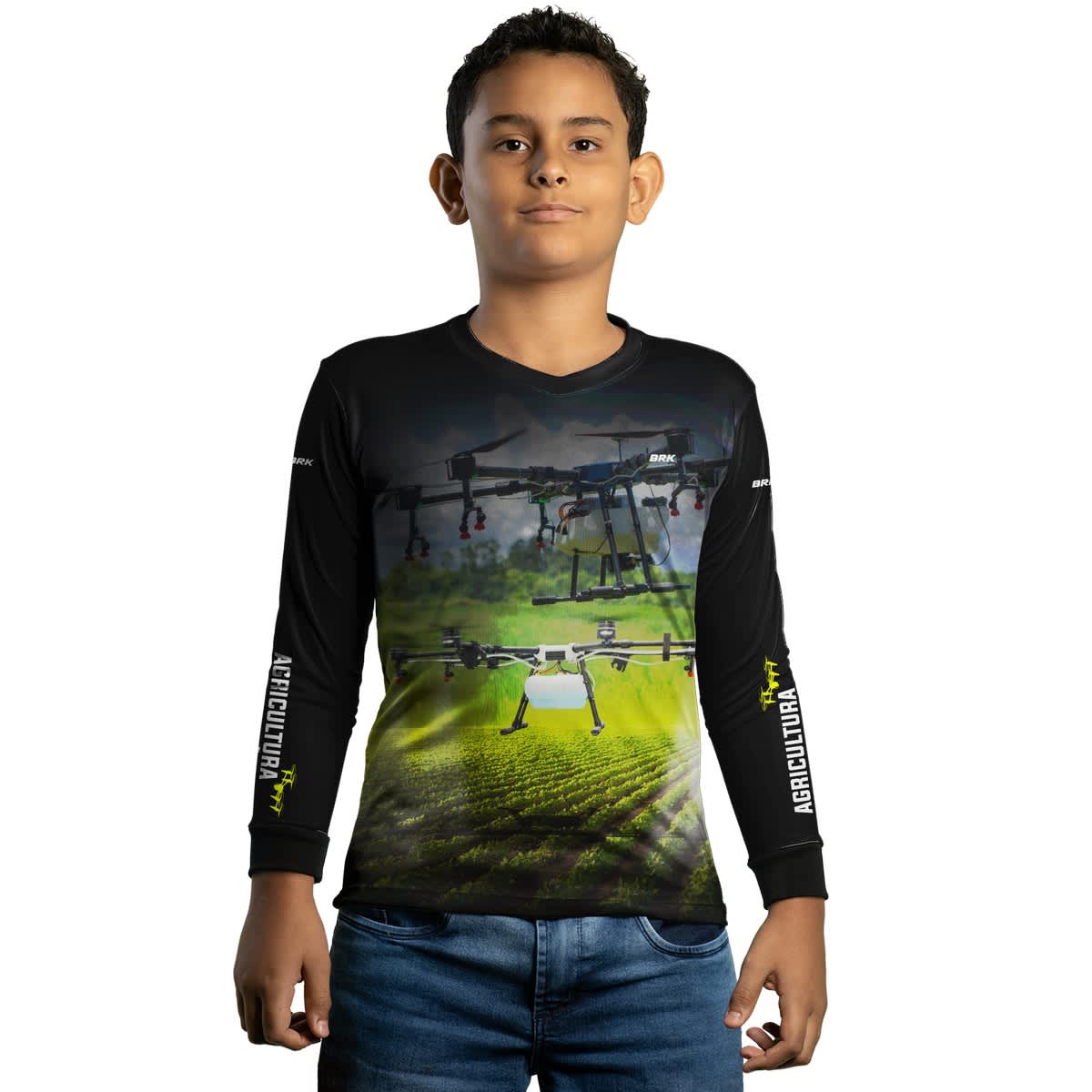 Camisa Agro Brk Drone é Agricultura de Precisão com Proteção Solar UV50+ - Brk Agro