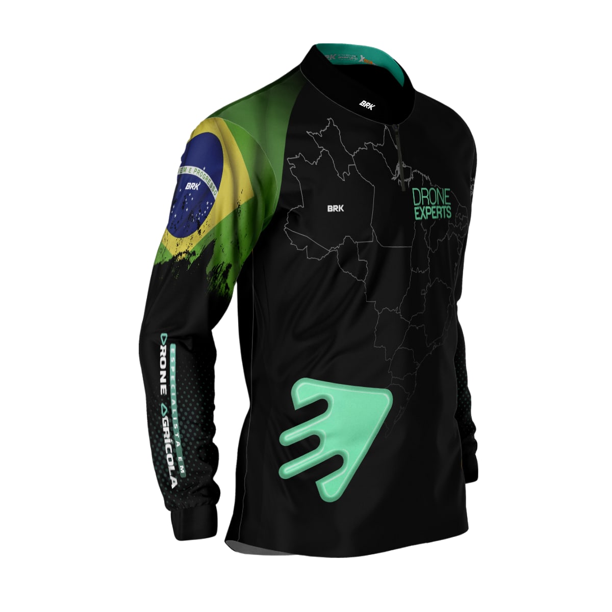 Camisa Agro Brk Drone Expert Especialista em Drone Agrícola com Proteção Solar UV50+ - Brk Agro