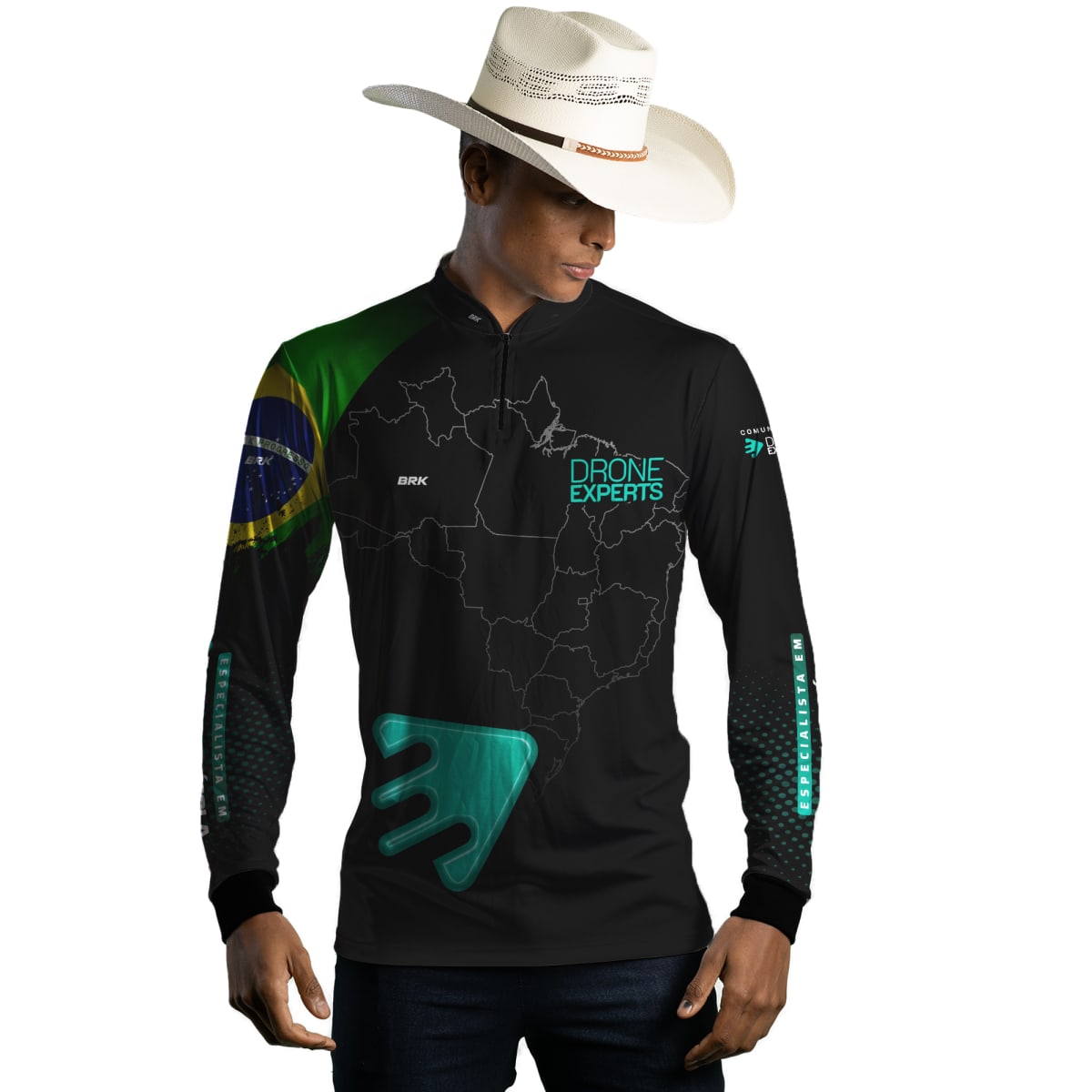 Camisa Agro Brk Drone Expert Especialista em Drone Agrícola com Proteção Solar UV50+ - Brk Agro