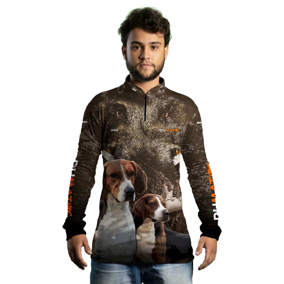 Camisa Agro Brk DuMato 2.0 FoxHound Javali Camo com Proteção Solar UV50+ - Brk Agro