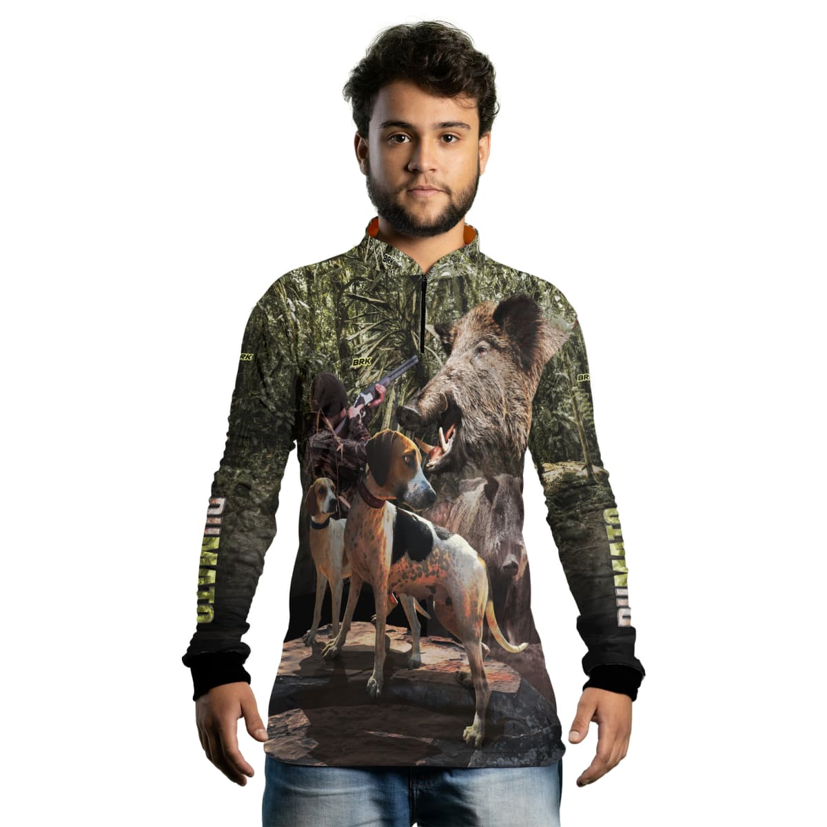 Camisa Agro Brk Dumato Javali Foxhound Real Tree com Proteção Solar UV50+ - Brk Agro