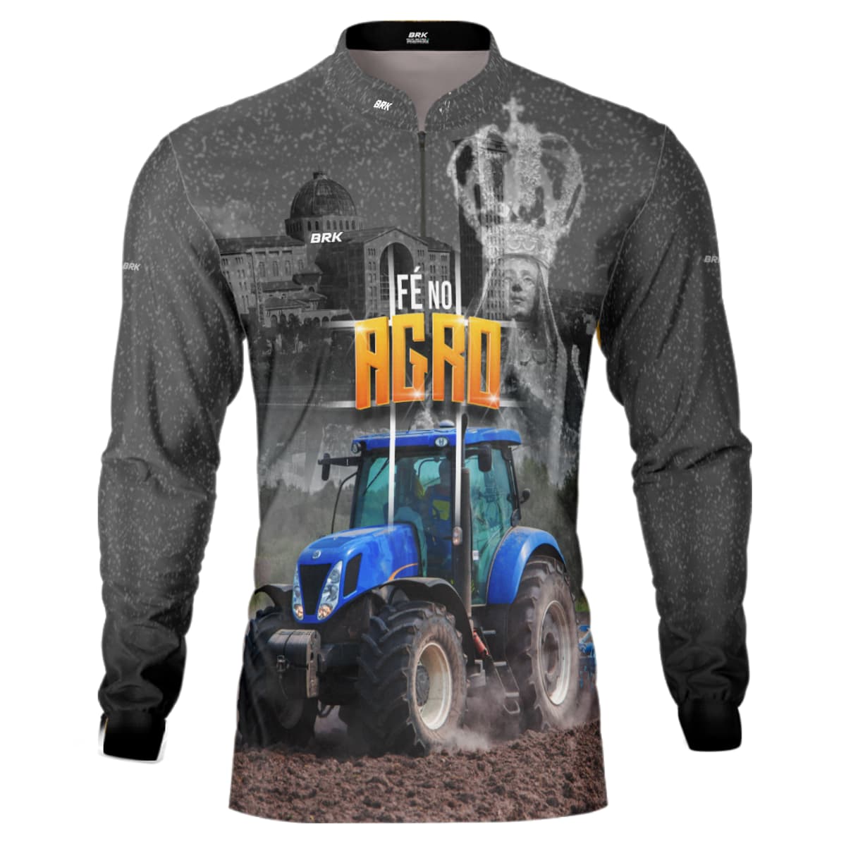 Camisa Agro Brk Fé Padroeira Força do Agro 2.0 com Proteção Solar UV50+ - Brk Agro