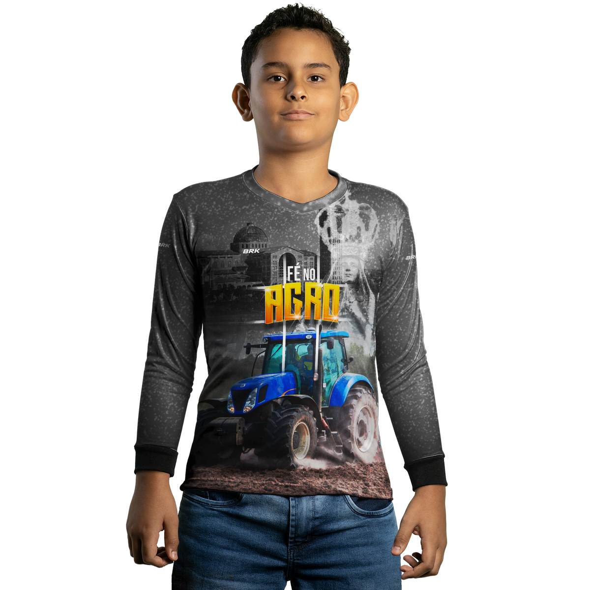Camisa Agro Brk Fé Padroeira Força do Agro 2.0 com Proteção Solar UV50+ - Brk Agro