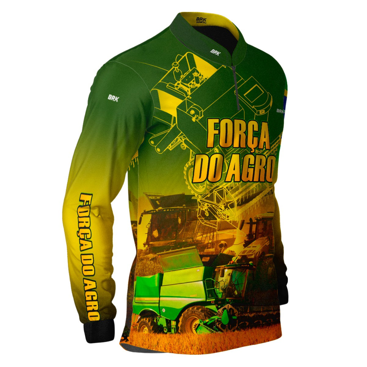 Camisa Agro Brk Força do Agro com Proteção Solar UV50+ - Brk Agro
