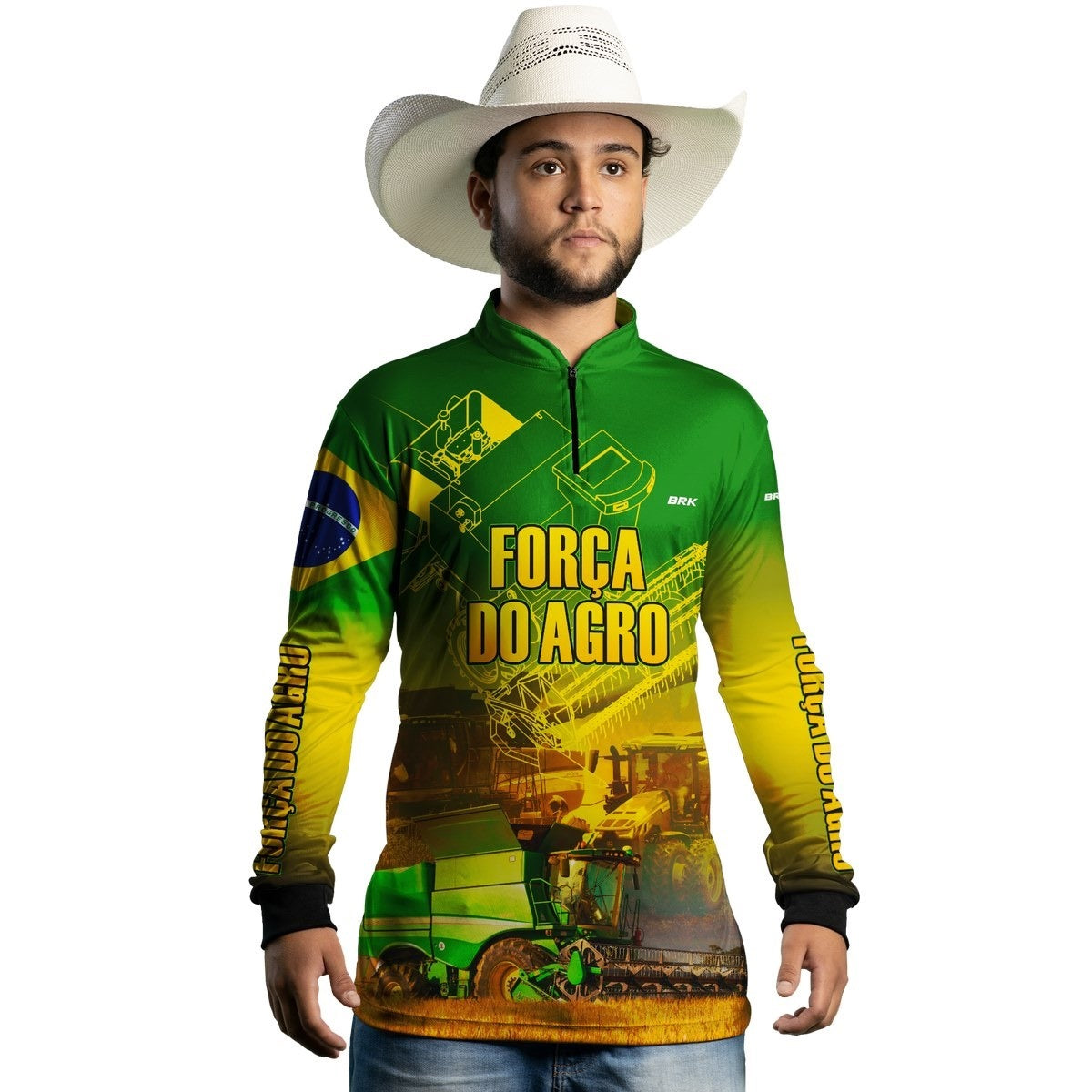 Camisa Agro Brk Força do Agro com Proteção Solar UV50+ - Brk Agro