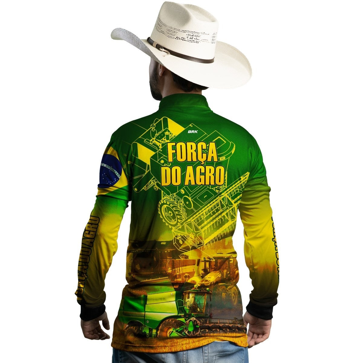 Camisa Agro Brk Força do Agro com Proteção Solar UV50+ - Brk Agro