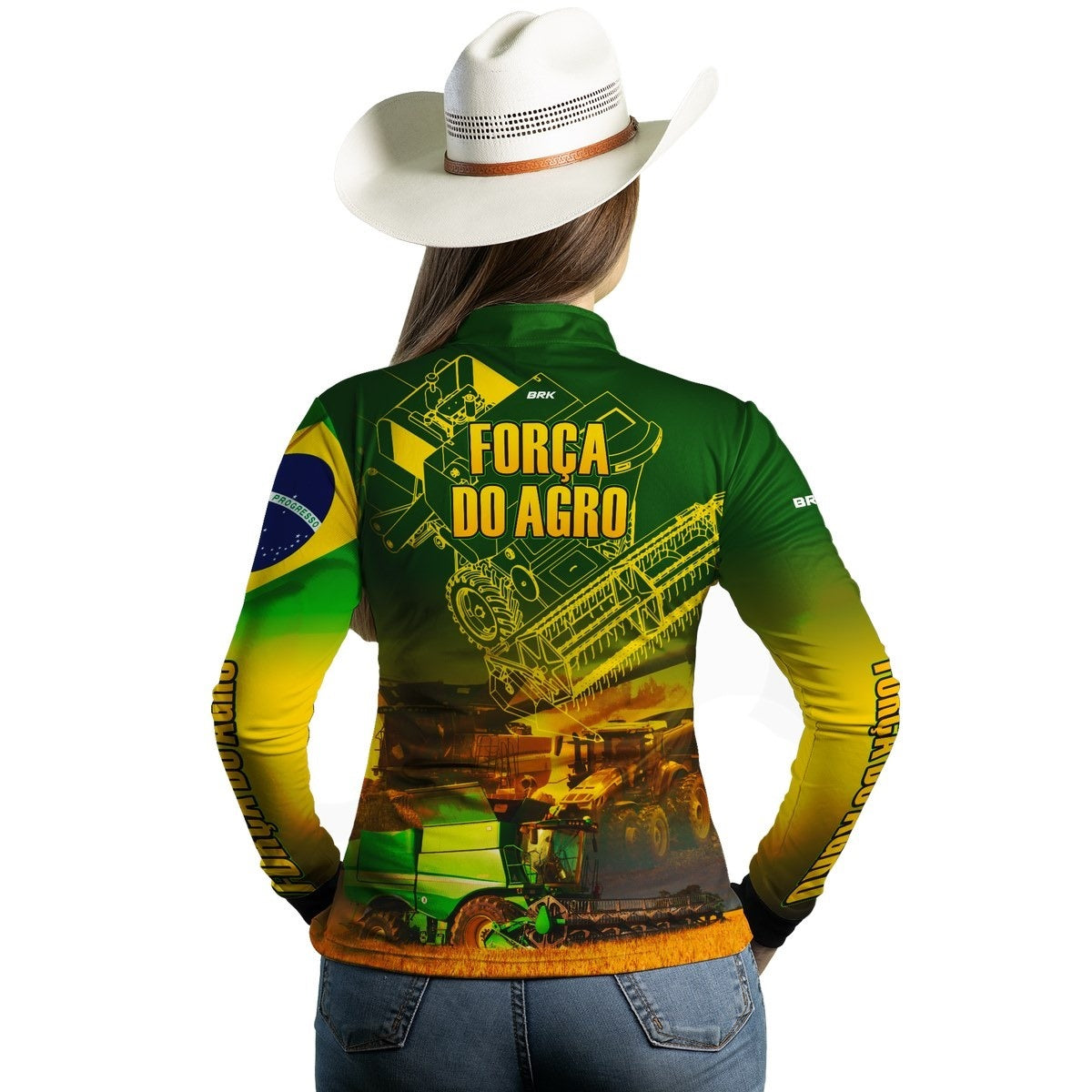 Camisa Agro Brk Força do Agro com Proteção Solar UV50+ - Brk Agro