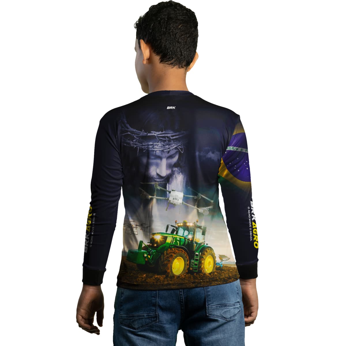 Camisa Agro Brk Jesus Drone Pulverizador com Proteção Solar UV50+ - Brk Agro