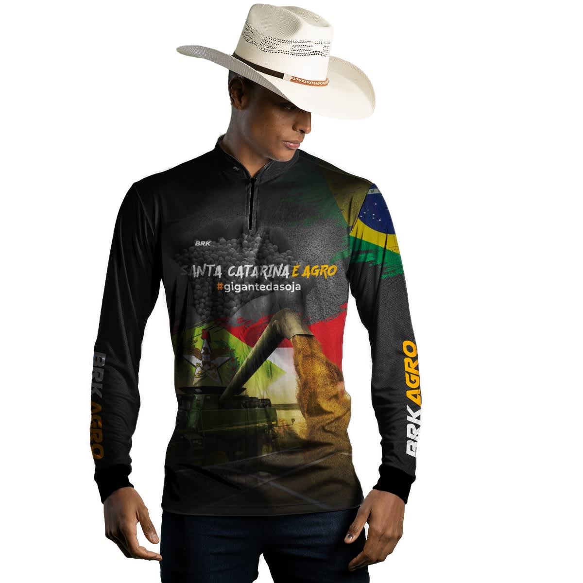 Camisa Agro Brk Made in Roça Branca com Proteção Solar UV50+ - Brk Agro