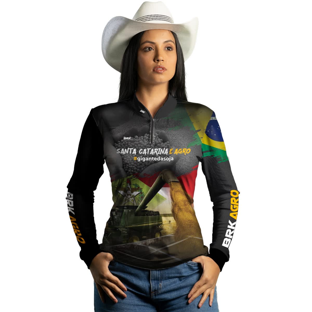 Camisa Agro Brk Made in Roça Branca com Proteção Solar UV50+ - Brk Agro