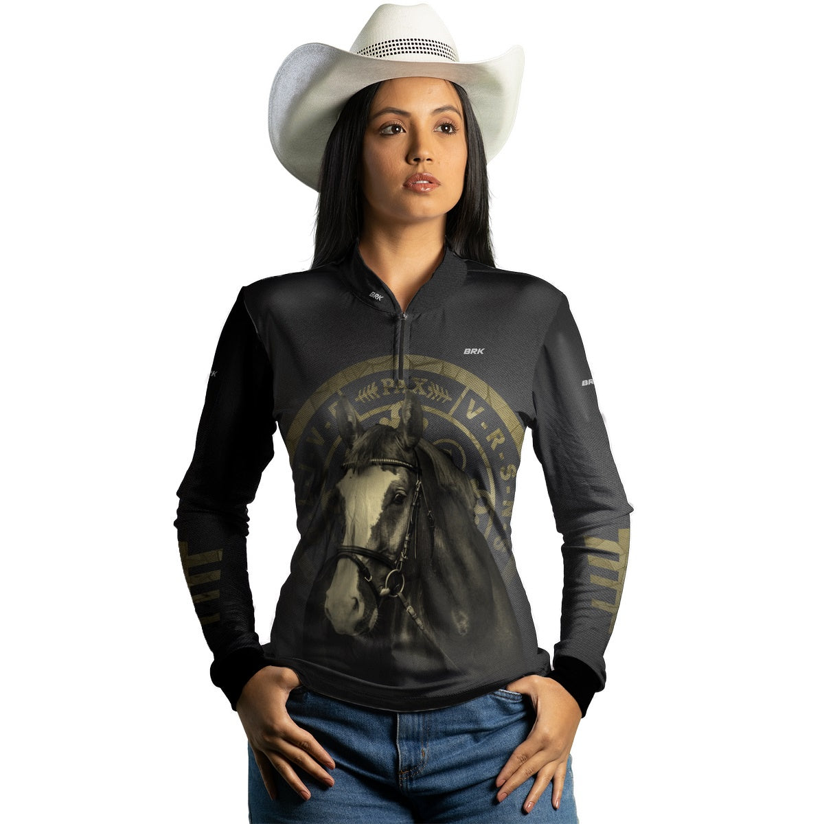 Camisa Agro Brk Medalhão de São Bento Cavalo com UV50+ - BRK AGRO