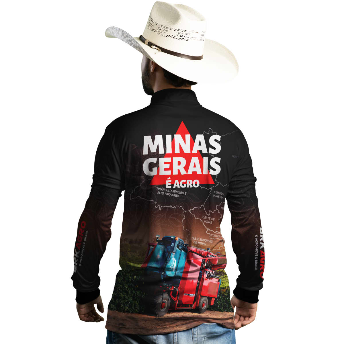 Camisa Agro Brk Minas Gerais Colheita de Café com Proteção Solar UV50+ - Brk Agro