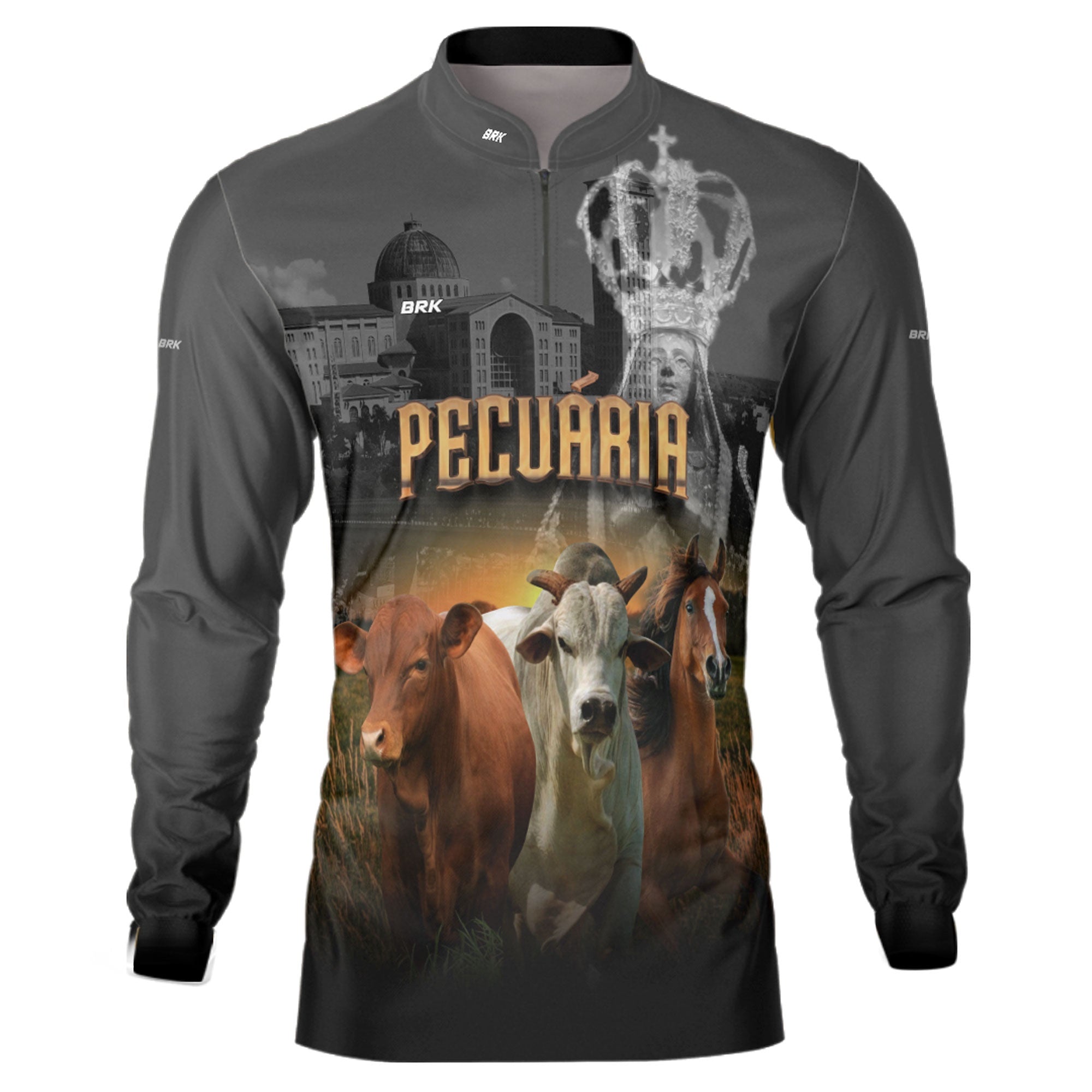 Camisa Agro Brk Nossa Senhora Pecuária com UV50+ - Brk Agro