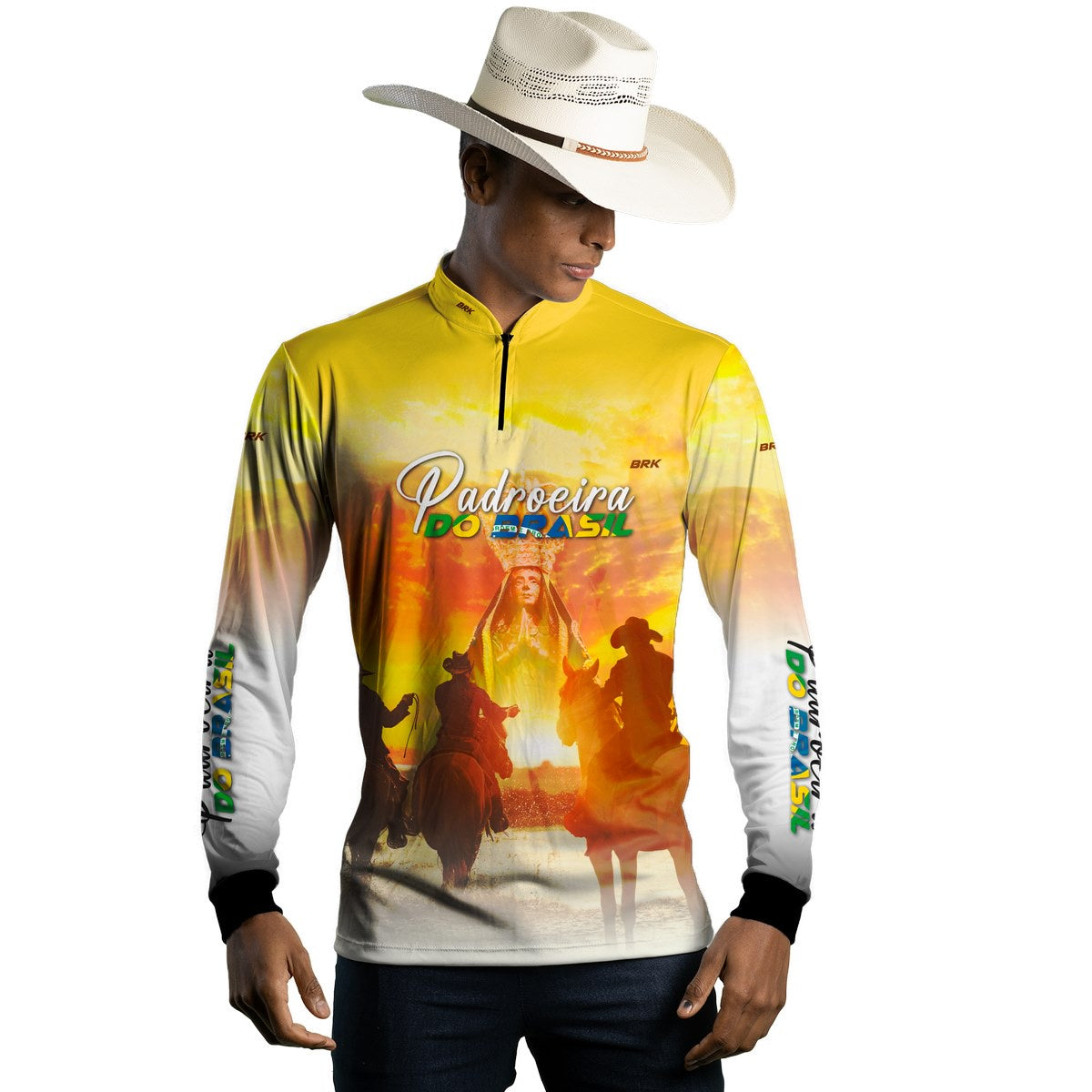 Camisa Agro Brk Padroeira do Brasil com Proteção Solar UV50+ - BRK AGRO
