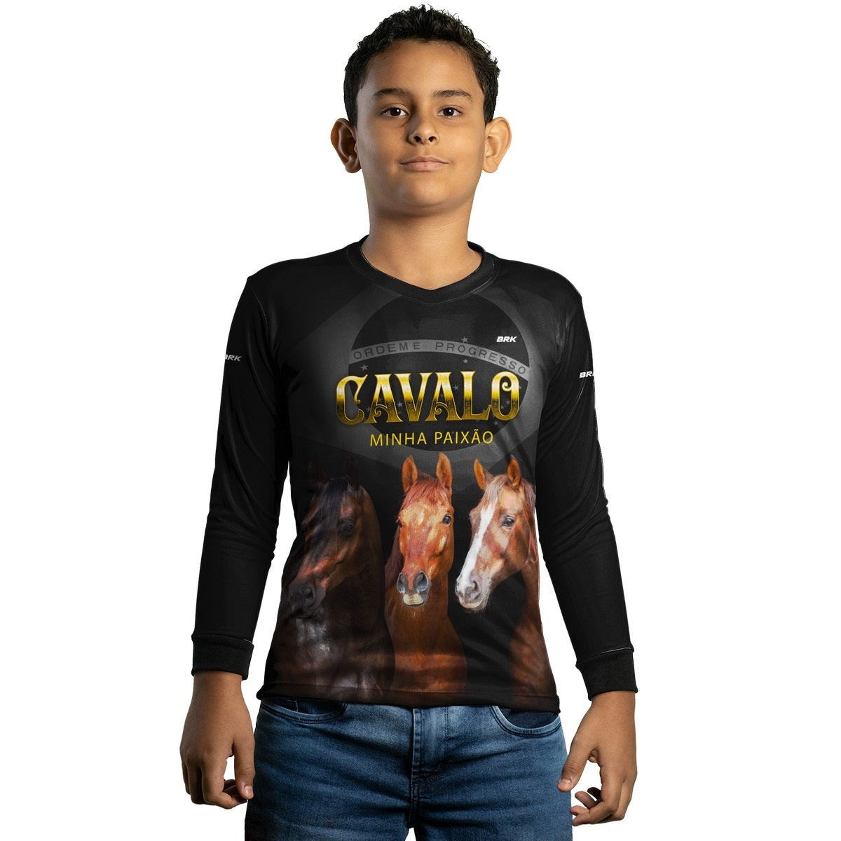 Camisa Agro Brk Paixão por Cavalos com Proteção Solar UV50+ - BRK AGRO