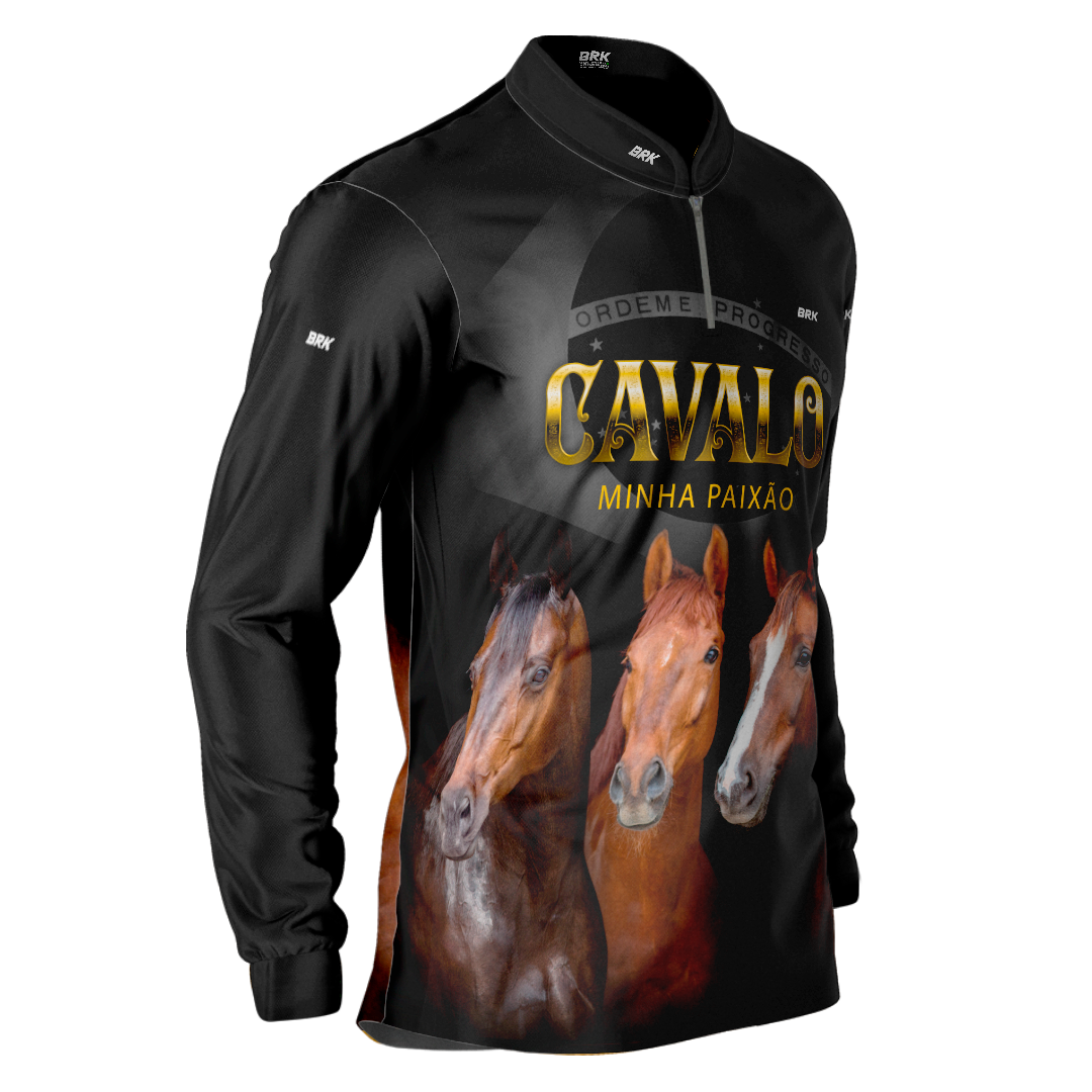 Camisa Agro Brk Paixão por Cavalos com Proteção Solar UV50+ - BRK AGRO