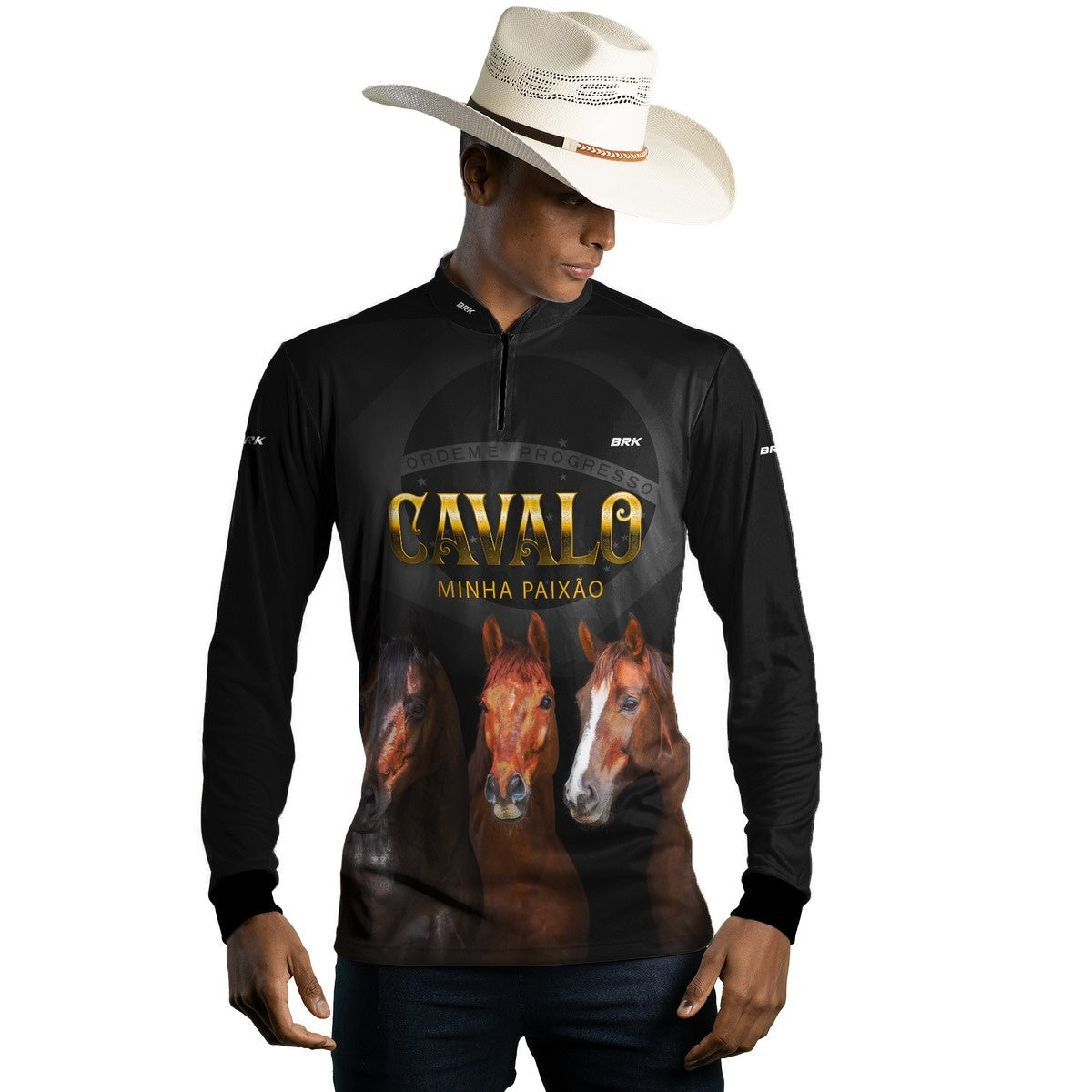Camisa Agro Brk Paixão por Cavalos com Proteção Solar UV50+ - BRK AGRO