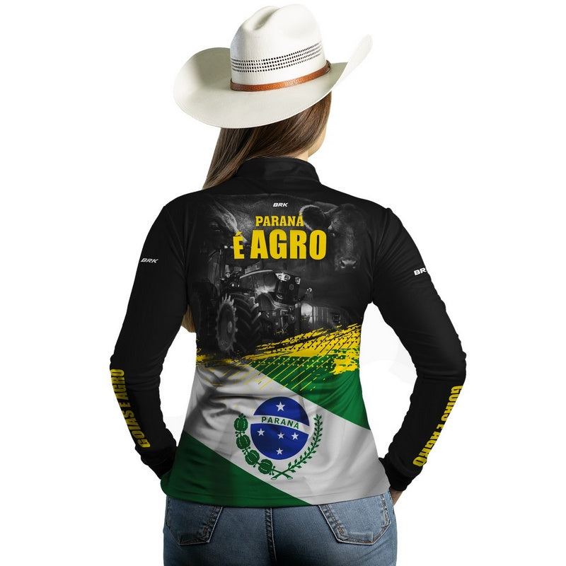 Camisa Agro Brk Paraná é Agro com Proteção Solar UV50+ - BRK AGRO