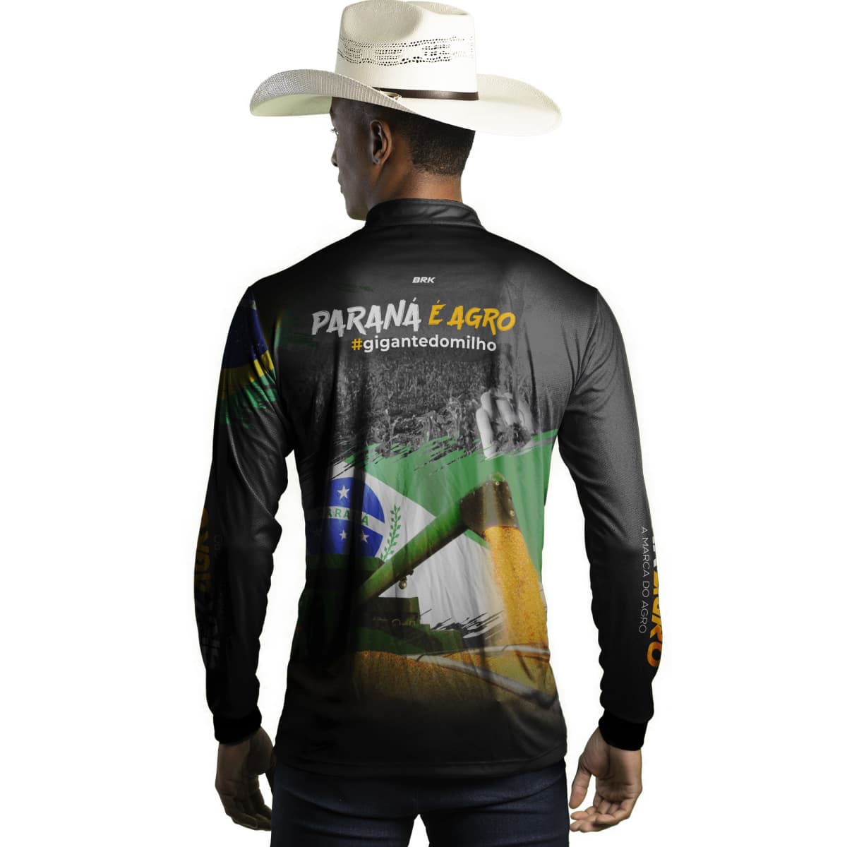 Camisa Agro Brk Paraná é Agro Milho com Proteção Solar UV50+ - Brk Agro