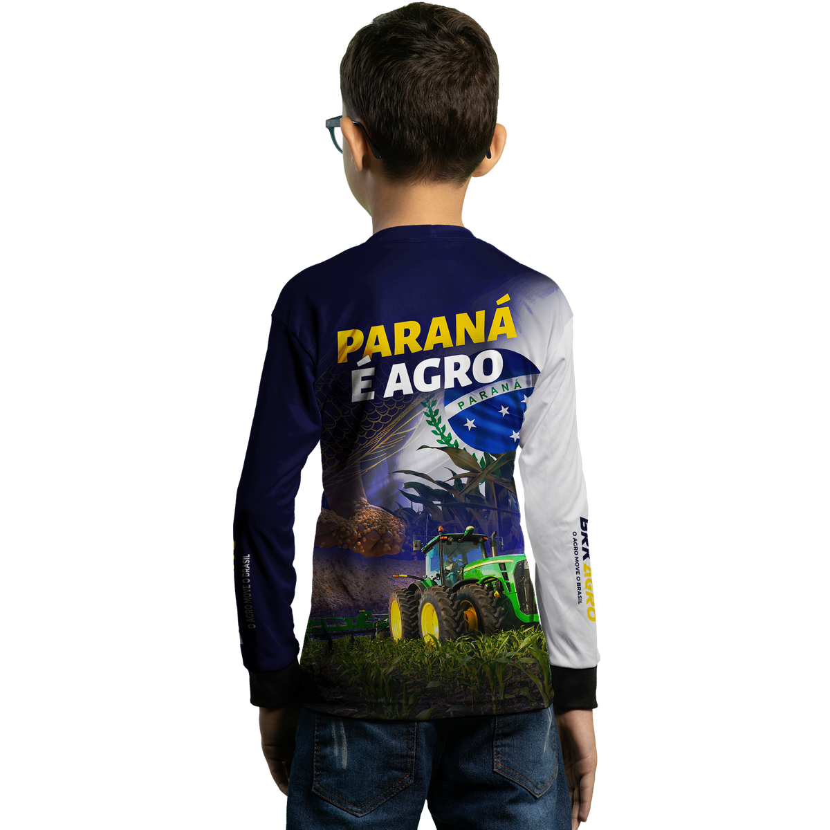 Camisa Agro Brk Paraná é Agro Milho e Soja com Proteção Solar UV50+ - BRK AGRO