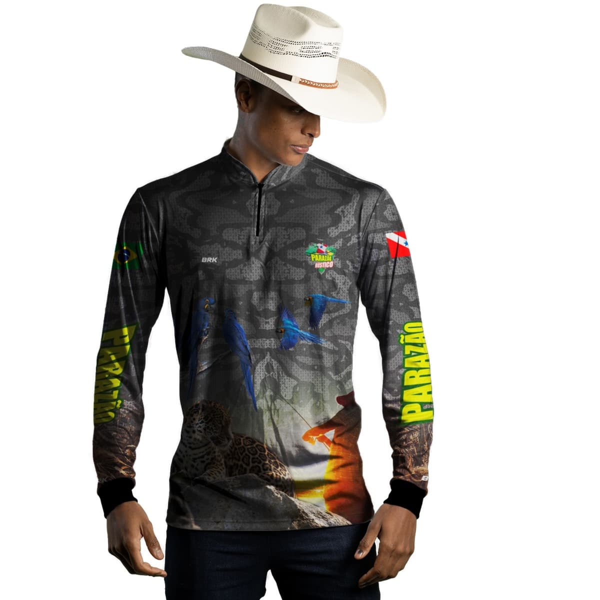 Camisa Agro Brk Parazão Rústico com Proteção UV50+ - BRK AGRO