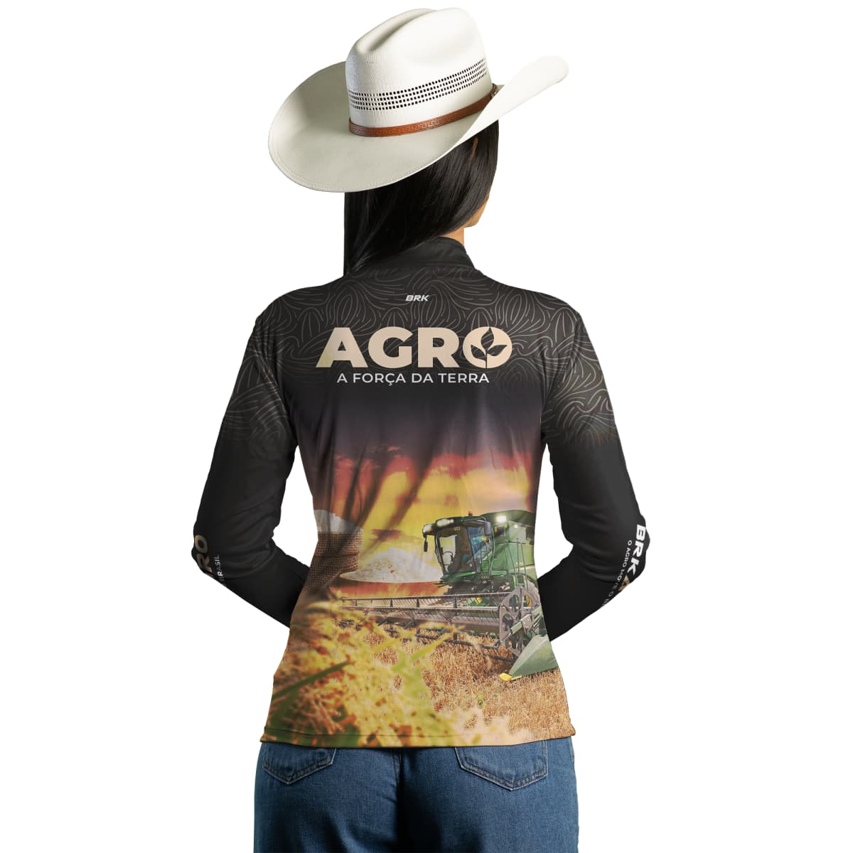 Camisa Agro Brk Plantação de Arroz com Proteção Solar UV50+ - Brk Agro