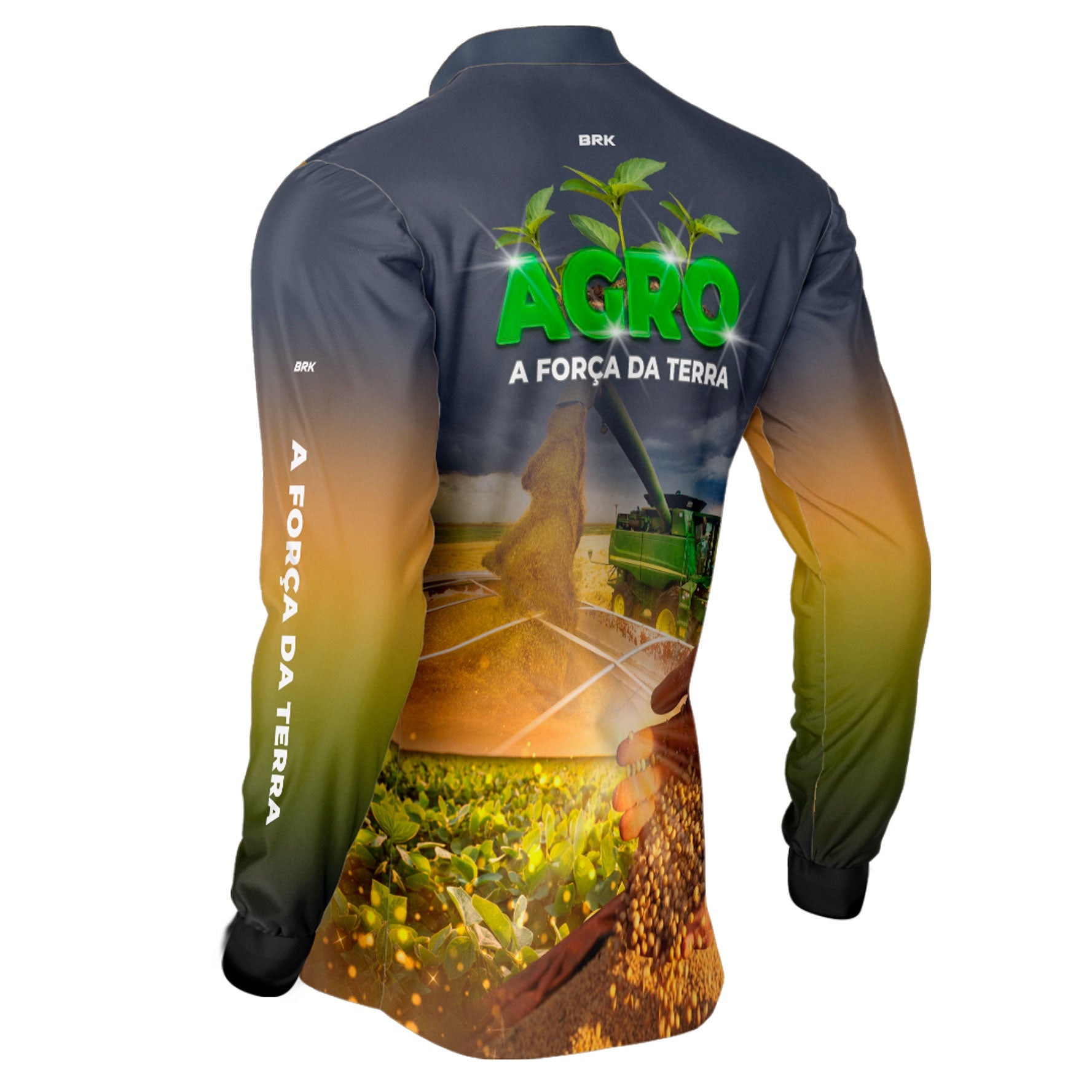 Camisa Agro Brk Plantação de Soja com UV50+ - Brk Agro