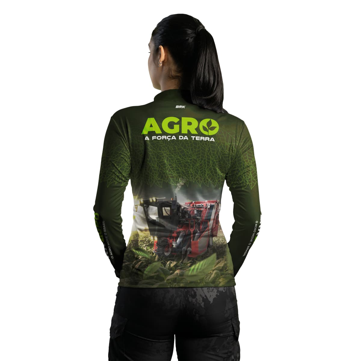 Camisa Agro Brk Plantação de Tabaco Força da Terra com Proteção Solar UV50+ - Brk Agro