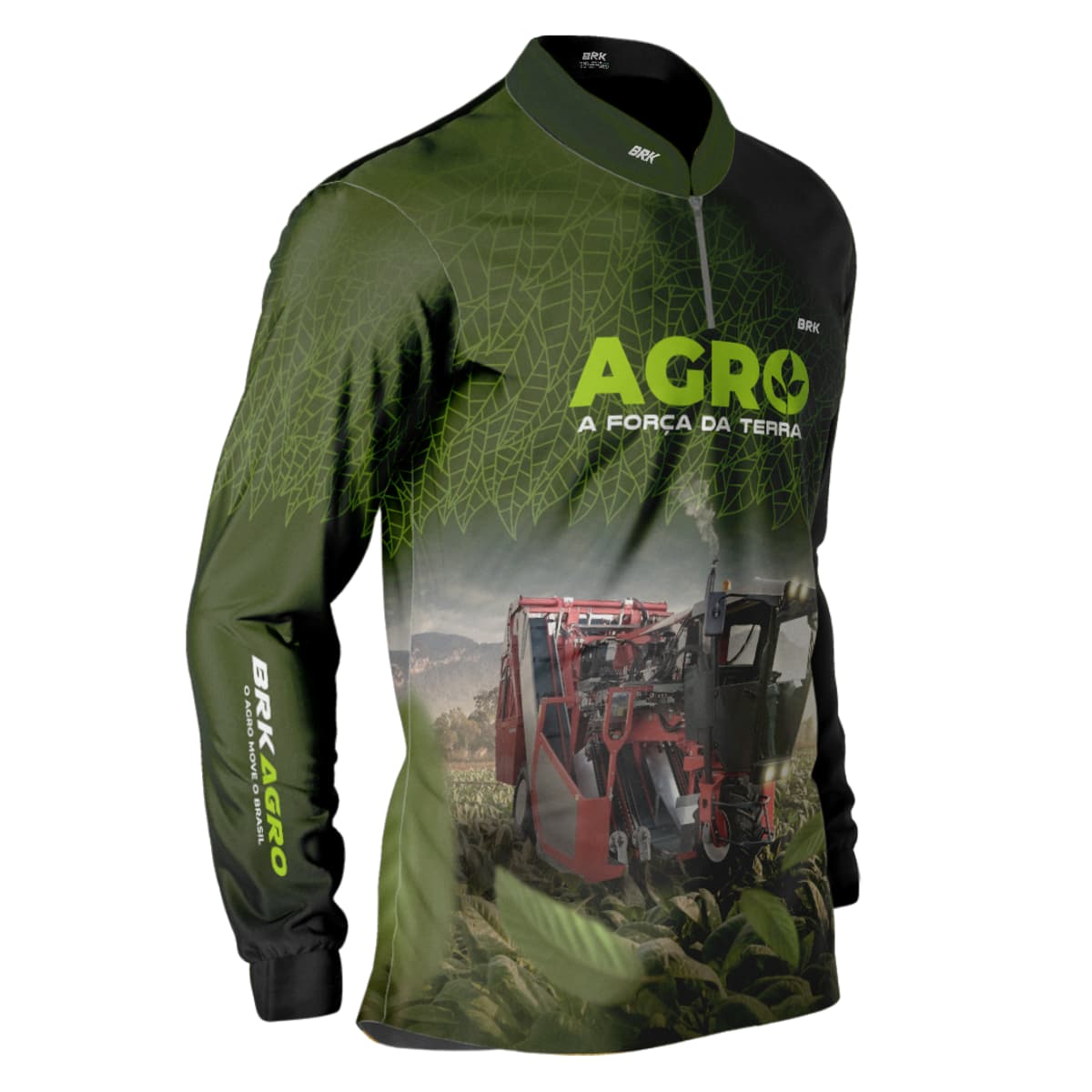 Camisa Agro Brk Plantação de Tabaco Força da Terra com Proteção Solar UV50+ - Brk Agro
