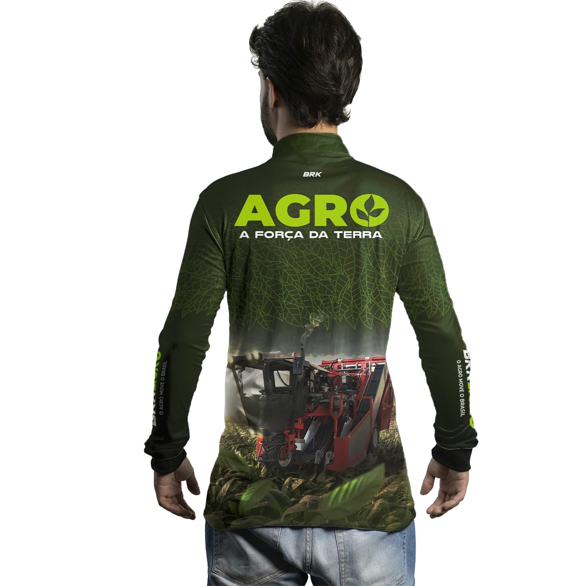 Camisa Agro Brk Plantação de Tabaco Força da Terra com Proteção Solar UV50+ - Brk Agro
