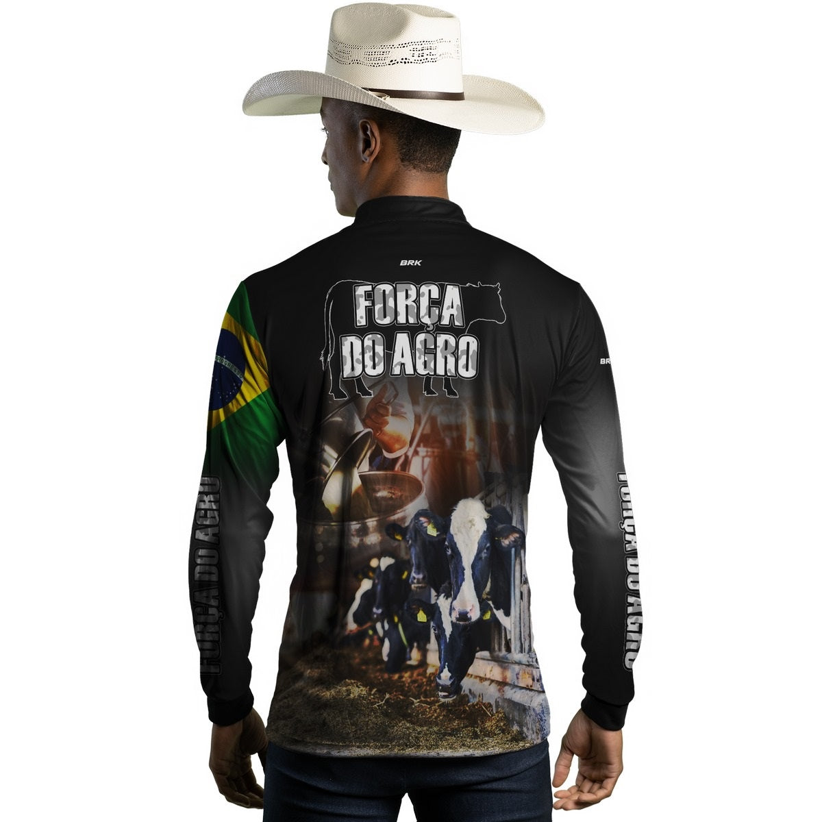 Camisa Agro Brk Produtor de Leite com Proteção Solar UV50+ - Brk Agro
