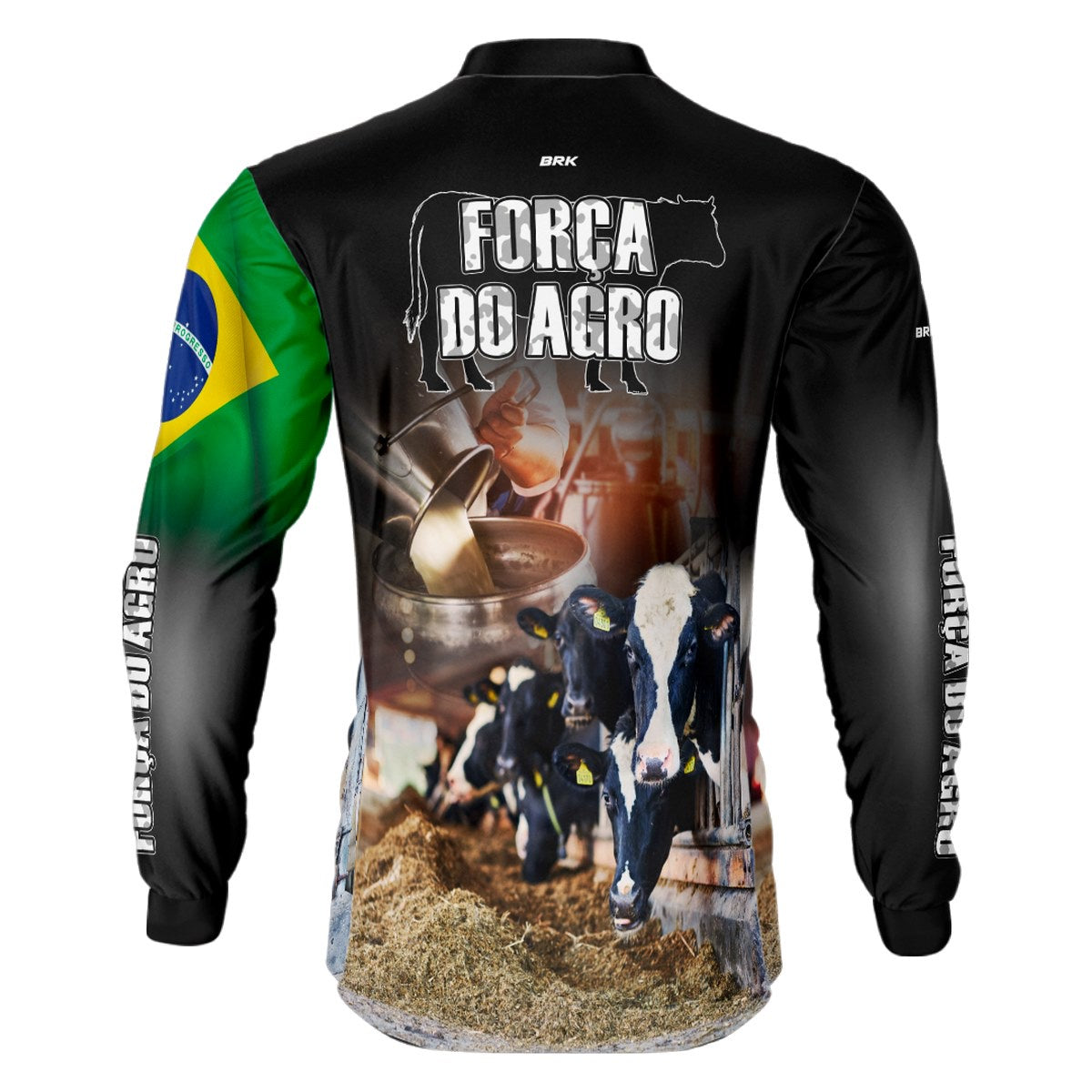 Camisa Agro Brk Produtor de Leite com Proteção Solar UV50+ - Brk Agro