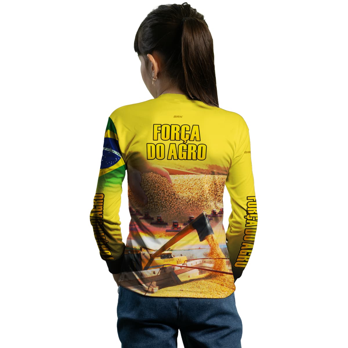 Camisa Agro Brk Produtor de Soja Amarela com Proteção Solar UV50+ - Brk Agro
