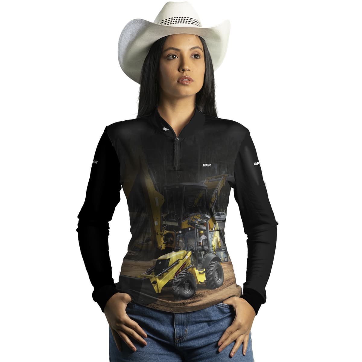 Camisa Agro Brk Retroescavadeira 02 NH com Proteção Solar UV50+ - Brk Agro