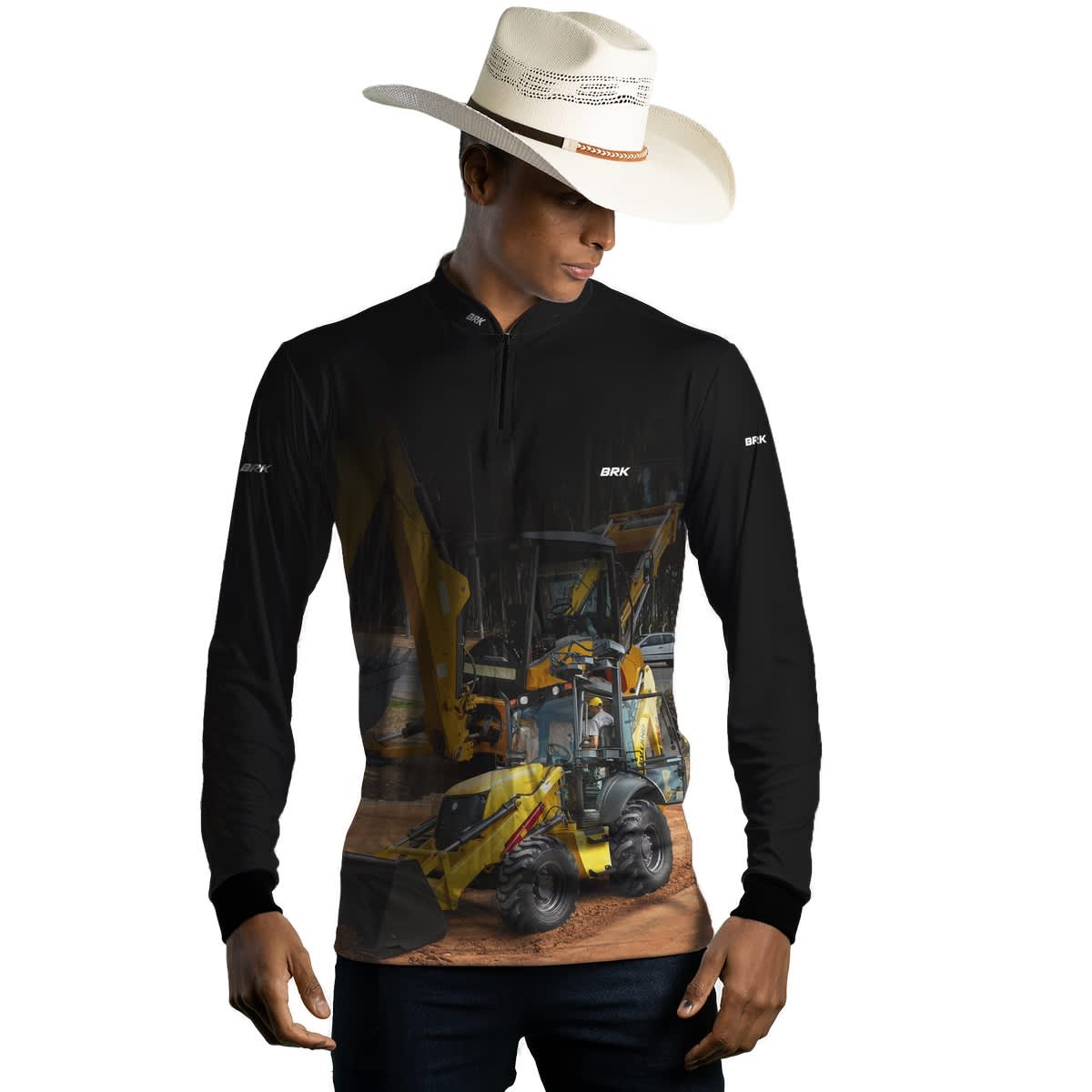 Camisa Agro Brk Retroescavadeira 02 NH com Proteção Solar UV50+ - Brk Agro