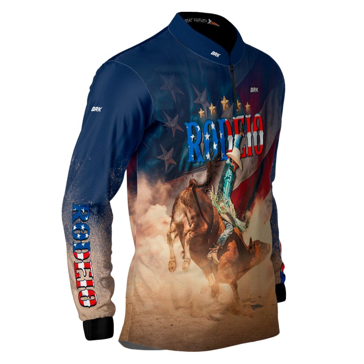 Camisa Agro Brk Rodeio EUA com Proteção Solar UV50+ - BRK AGRO