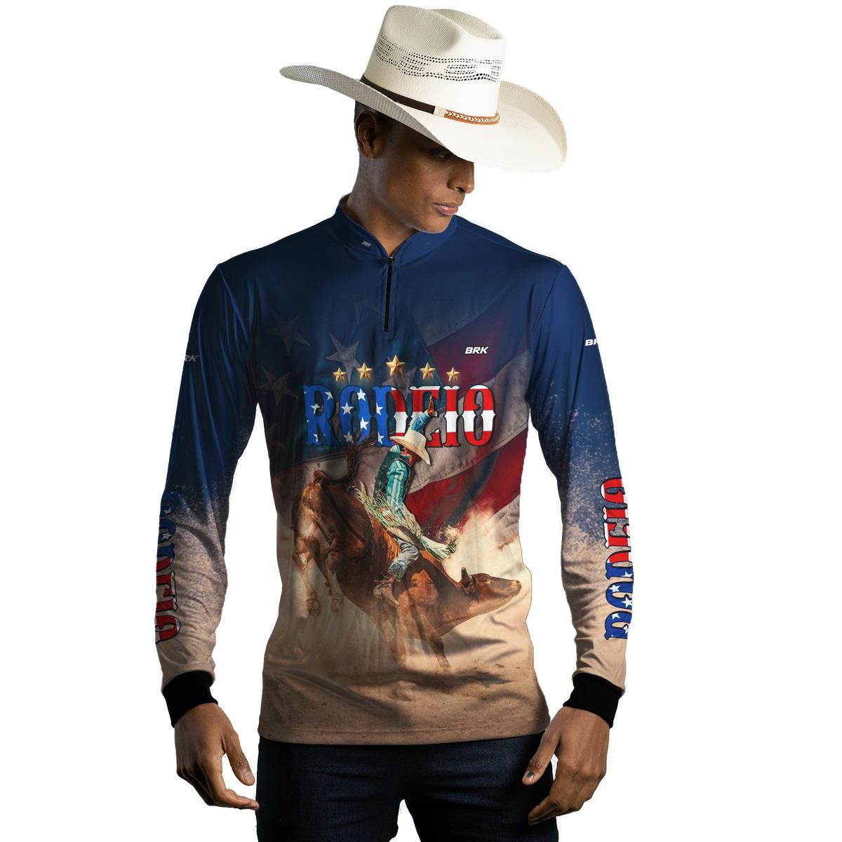 Camisa Agro Brk Rodeio EUA com Proteção Solar UV50+ - BRK AGRO