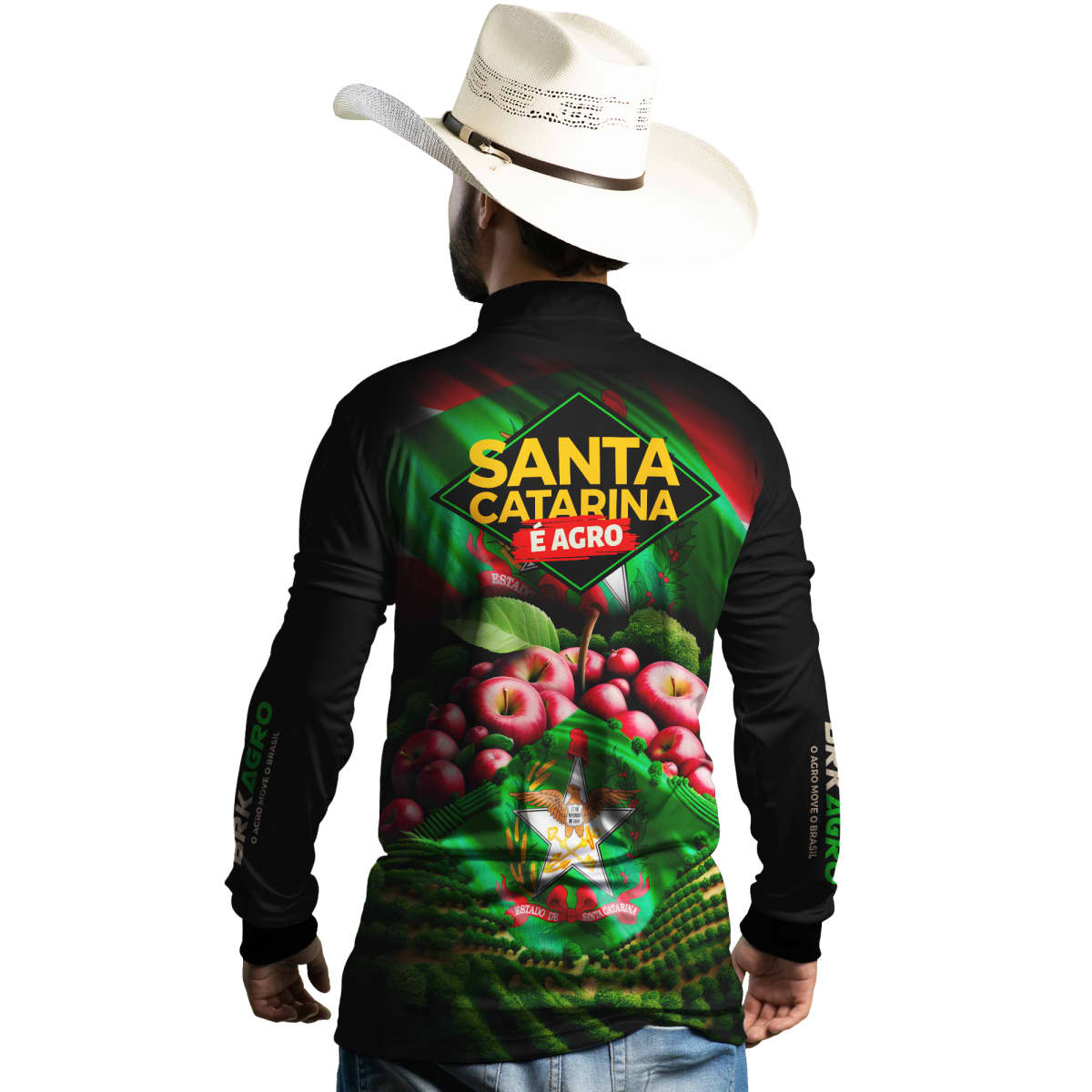 Camisa Agro Brk Santa Catarina Maçãs com Proteção Solar UV50+ - BRK AGRO