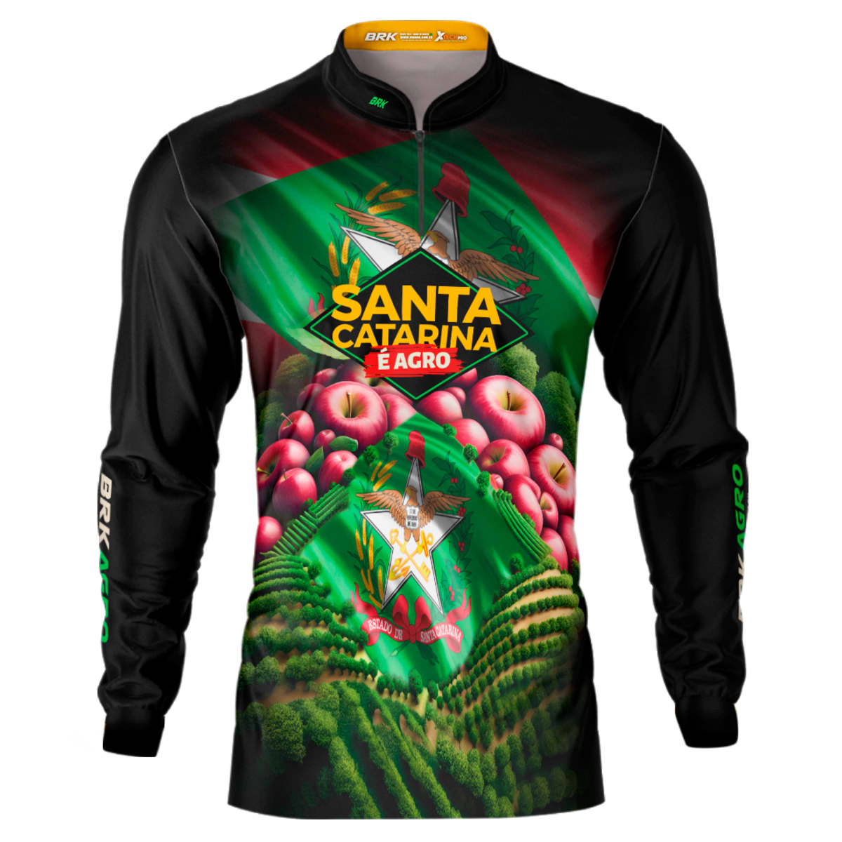 Camisa Agro Brk Santa Catarina Maçãs com Proteção Solar UV50+ - BRK AGRO