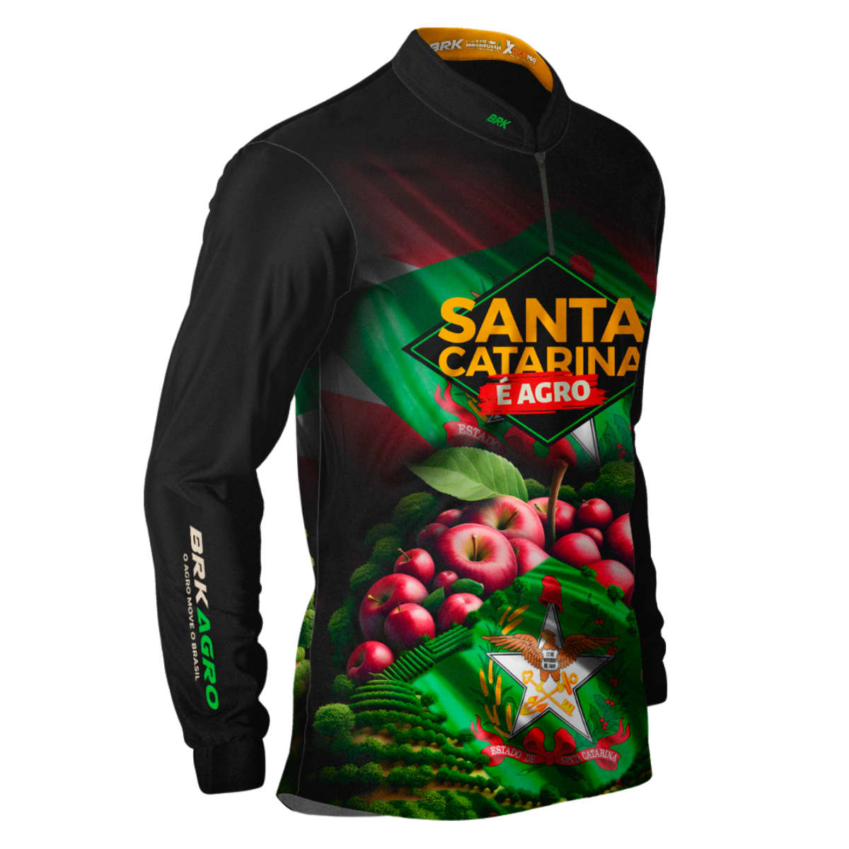 Camisa Agro Brk Santa Catarina Maçãs com Proteção Solar UV50+ - BRK AGRO