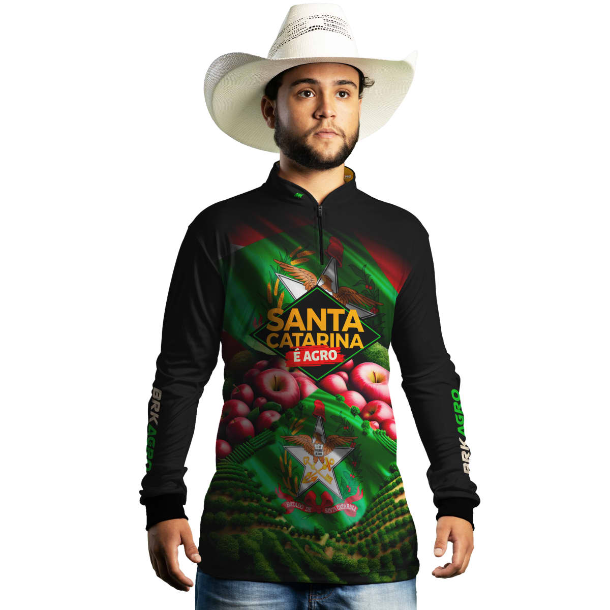 Camisa Agro Brk Santa Catarina Maçãs com Proteção Solar UV50+ - BRK AGRO
