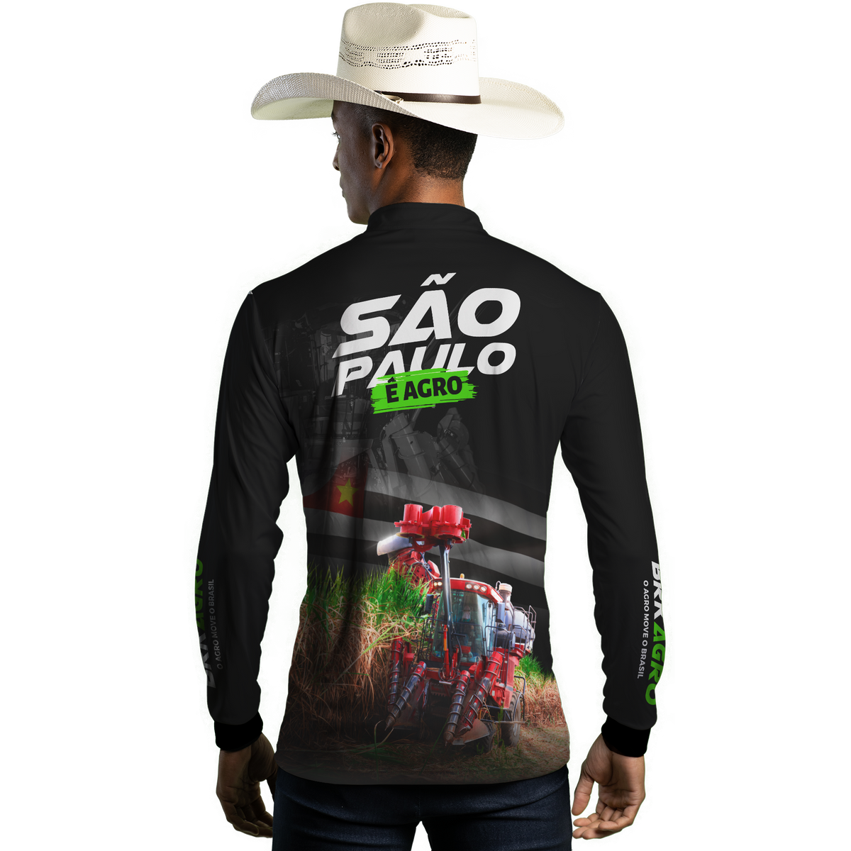 Camisa Agro Brk São Paulo Cana de Açúcar com Proteção Solar UV50+ - BRK AGRO