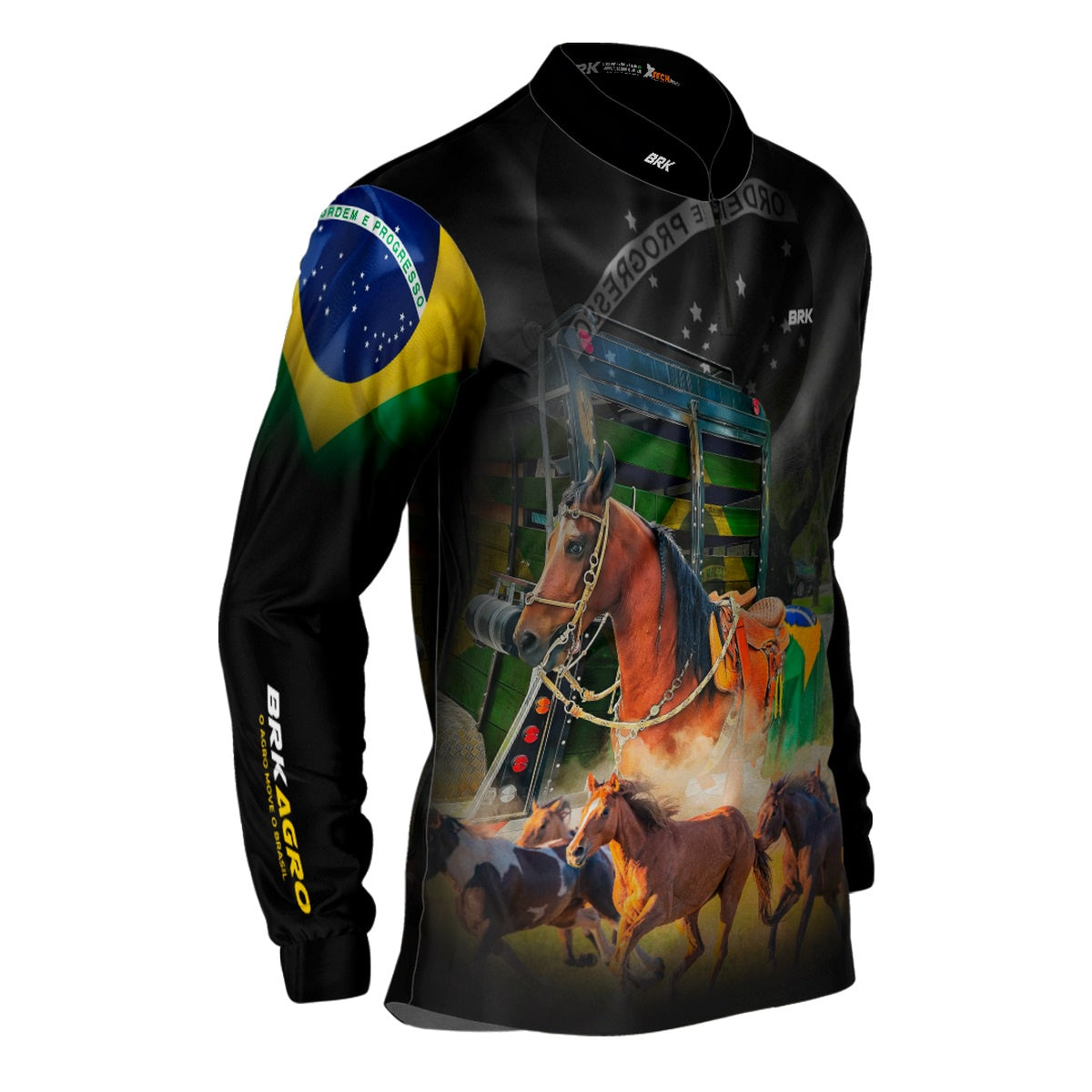 Camisa Agro Brk Cavalos Comitiva com UV50+ - BRK AGRO