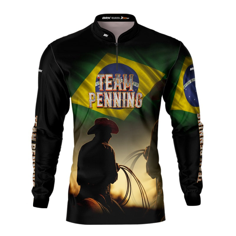 Camisa Agro Brk TEAM PENNING Brasil Com Proteção UV50+ - BRK AGRO